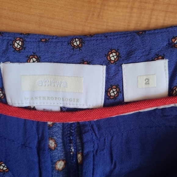 Anthropologie Ett:twa Bohemian Floral Hem Wide-leg Pants - Picture 15 of 16